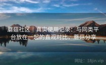蘑菇社区｜真实使用记录：与同类平台放在一起的直观对比，蘑菇分享