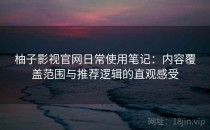 柚子影视官网日常使用笔记：内容覆盖范围与推荐逻辑的直观感受
