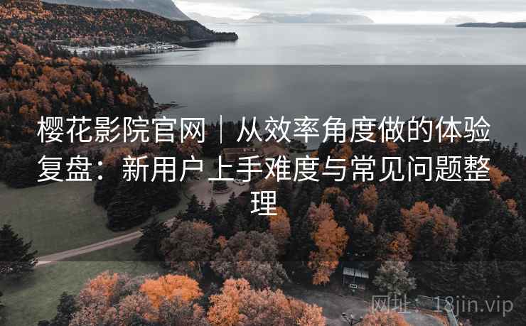 樱花影院官网|从效率角度做的体验复盘:新用户上手难度与常见问题整理 第2张 樱花影院官网|从效率角度做的体验复盘:新用户上手难度与常见问题整理 第2张