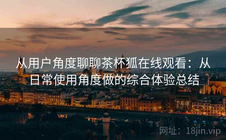 从用户角度聊聊茶杯狐在线观看：从日常使用角度做的综合体验总结  第2张