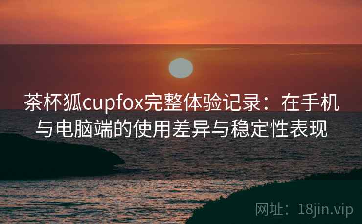 茶杯狐cupfox完整体验记录：在手机与电脑端的使用差异与稳定性表现  第2张