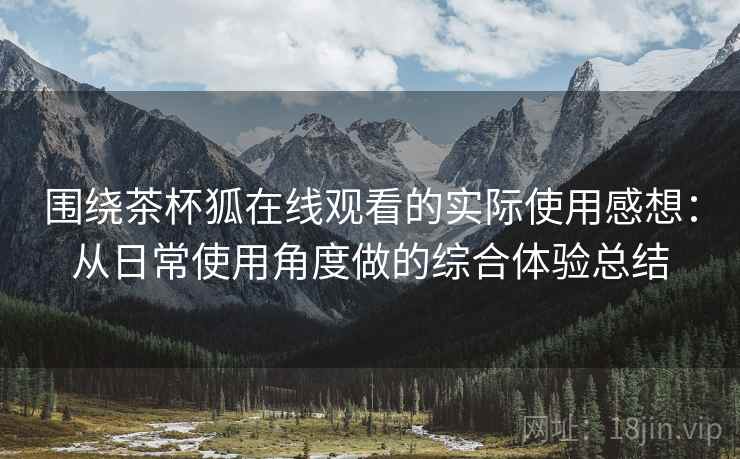 围绕茶杯狐在线观看的实际使用感想：从日常使用角度做的综合体验总结  第2张