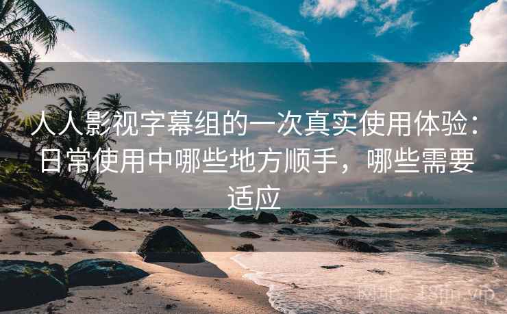 人人影视字幕组的一次真实使用体验：日常使用中哪些地方顺手，哪些需要适应  第1张